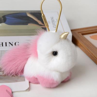 China Fashionable Unicorn Fur New Product Hair Ball Key Chain Hair Ball Key Chain Wholesale for sale