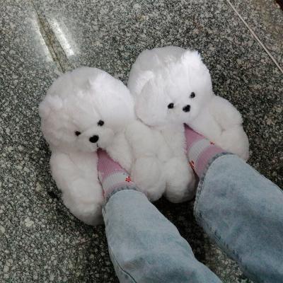 China Hot Selling Fashion Trend Teddy Bear Slippers Mink Slippers Faux Fur Slippers for sale