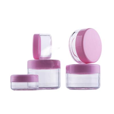 China Pink 3g5g15g20g Cosmetic Jar Jar Cosmetic Empty Makeup Face Cream Container Bottle Fashion Design Capacity for sale