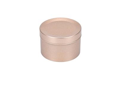 China 50ml Cosmetic Round Box Round Aluminum Metal Tea Packaging Cans Gold Frosted Red Black White Gold for sale