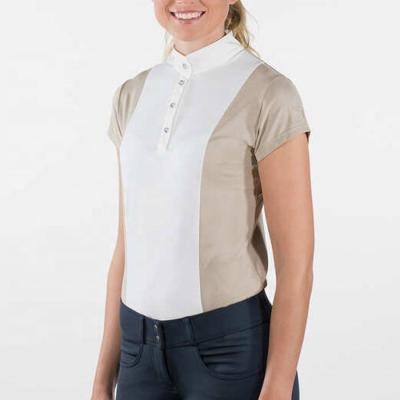 China Beathable Riding Show Shirt Tops Riding Competition Tops Womens Compression Sports Tops for sale