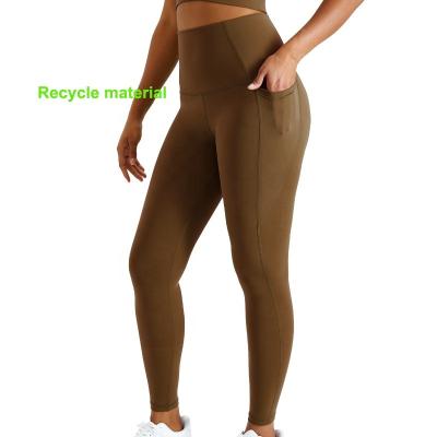 China Breathable Premium Training Jogging Leggings Sports Running Pants Fitness Recycle Leggings With Pockets for sale