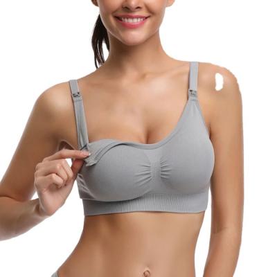 China Cotton Maternity Wear Antibacterial Comfortable Maternity Sports Bra Women Nursing Pregnant Bra for sale