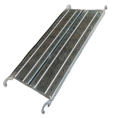 China Modern Factory Building Supplies Scaffolding Double-panels Springboard Metal Steel Planks With Hooks for sale