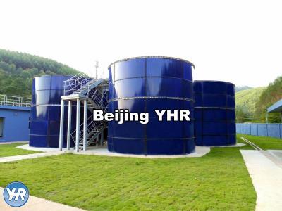 China Blue Glass Lined Water Storage Tanks , Glass Coated Steel Tanks Easy Installation for sale