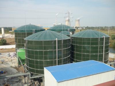 China Safe Glass Lined Steel Tanks UASB Reactor Three Phase Separator 40 M3 To 9000 M3 for sale