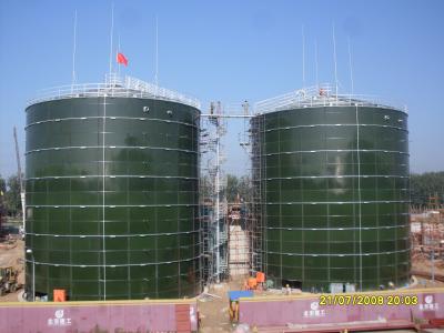 China Anti Corrosion Anaerobic Digester Tank 0.25 - 0.45 Mm Coat Thickness for sale