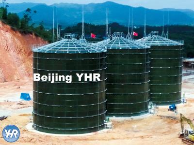 Chine 5000 verres anaérobies de réservoir du digesteur M3 fondus à l'installation rapide matérielle en acier à vendre