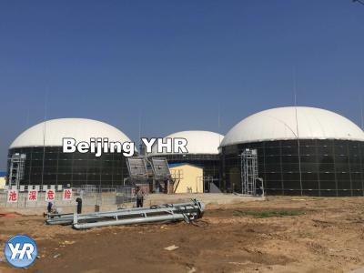 China Glass Lined Steel Bolted Steel Tanks Reactors With Double Membrane Roof for sale