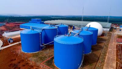 China 2 MW CHP Fertilizer Storage Tanks Corn Straw Co Digestion ISO Approved for sale