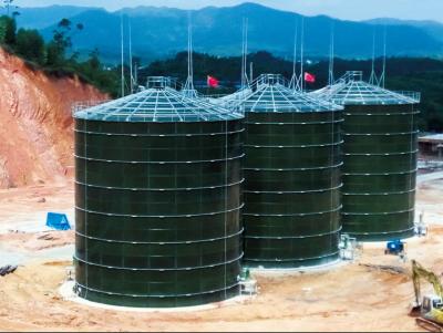 China Glass Fused To Steel Industrial Water Tanks Enamel Technology Low Consumption for sale