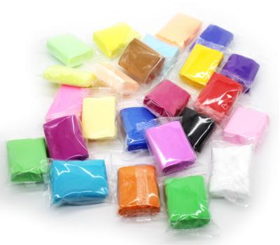 China HOT selling diy colorful light brickearth plasticene 24 color bag light clay children's soft clay toy ultralight hands and pad polymer feet for sale