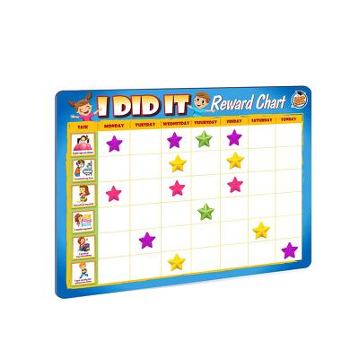 China Writing Custom 30 Days Repeated Erase No Liability Residual Magnetic Board Reward Magnetic Chart for sale