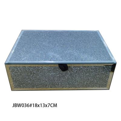 China Jewelry display and storage glass jewelry box for sale