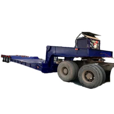 China Heavy Duty Truck Trailer 4Axles Commode Removable Gooseneck Detachable Low Bed Trailer for sale