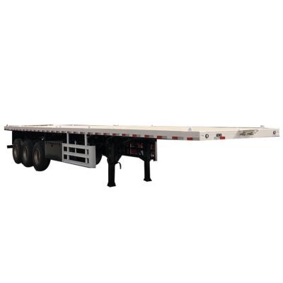 China Dump Truck Trailer 3 Axle Flat Bed Trailer 40 Ft Container Semi Trailer Chassis For Sale for sale