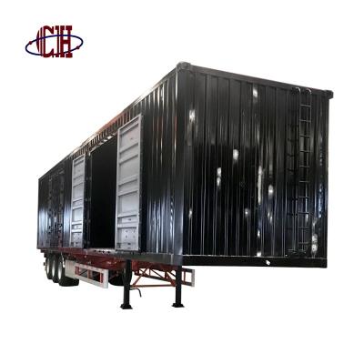 China Carbon Steel Used Shipping Container Dolly 40ft Container Trailer Flatbed Container Trailer Box Loader for sale