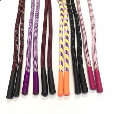 China Fashional Custom Dipped End Cord With Silicone Tips For Sports Wear Woven Joggers for sale