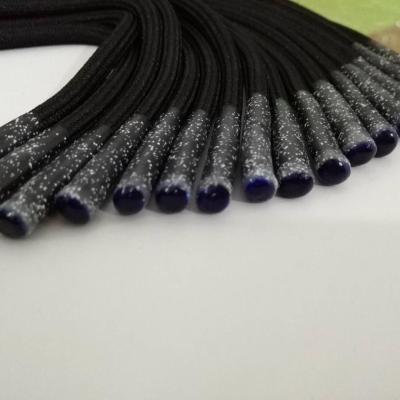 China Fashional high quality rayon cord with printed rubber tipping for garment for sportswear for sale