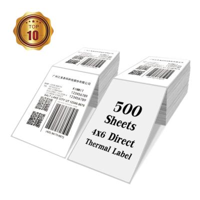 China Factory Printable Sale Label 4x6 Shipping Labels Direct Thermal Adhesive Thermal Paper Label Roll for sale