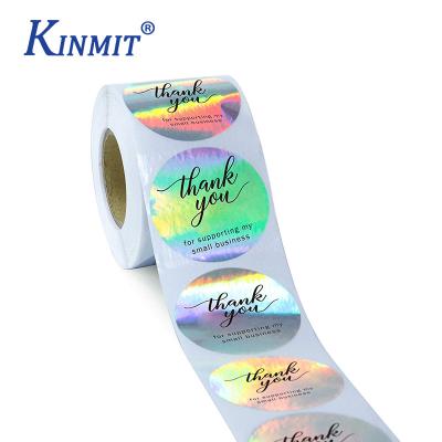 China Printable 3D/2D Hologram Sticker Printing Blank Thank You Transparent Stickers Thank You Small Business Stickers for sale