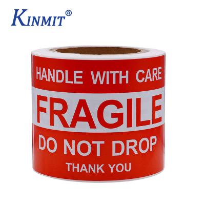 China 4x6 Inch Printable Adhesive Fragile Shipping Label Tape Safe  Kinmit Round Corner  Shape for sale