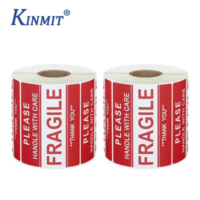 China Printable 2x3'  Fragile Shipping Label Warning PLEASE HAND WITH CARE On Carton Or Parcel for sale