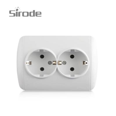 China Sirode Luxury Factory Wholesale Electrical AC 2 Pin Rewireable Plug Rewireable Connector Schuko Plug IP20 16A 250V Plugs Sockets for sale