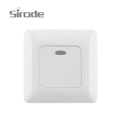 China Easy Installation Sirode Europe Standard 1 Band 1 Way Switch With Neon White Color 9218 Series for sale