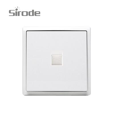 China Electrical easy installation Sirode telephone socket euuk standard white color pc wall socket british standard material outlet for sale