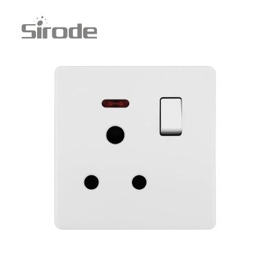 China Guipai 86*86mm British standard easy installation 86*86mm socket T2 series 1 strip 15A switch socket outlet home decoration wholesales for sale