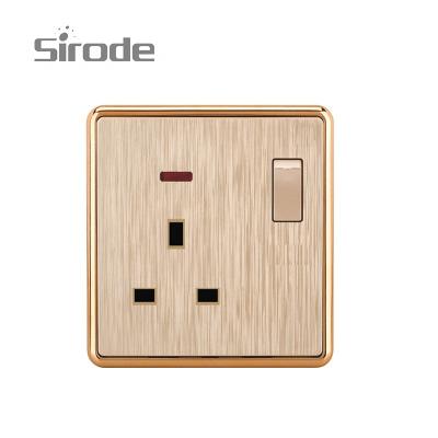 China T3 Series Easy Outlet Switch British Standard 86*86 1 Gang 13A Sirode Installation Home Decoration Wholesales for sale