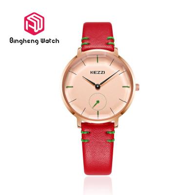 China Elegant Red Student Wrist Watch 3 Bar Waterproof Quartz Fashion Design for sale