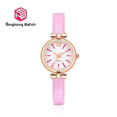 China Pink Ssmall Face Watch , 3 Bar Waterproof Hand Watch With Buckle Clasp for sale