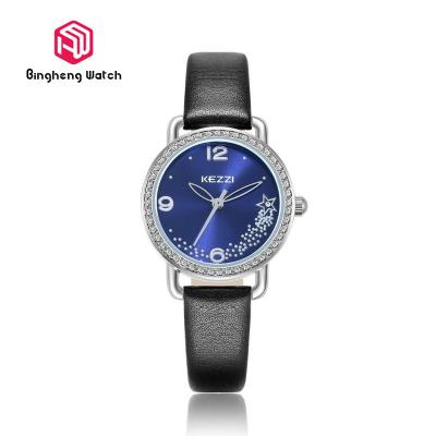 China Unique Starry Ladies Diamond Watch , Female Leather Watches Shock Resistant for sale