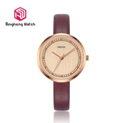 China Diamond Casual Quartz Stainless Steel Ladies Watch Charming Rose Gold Color for sale