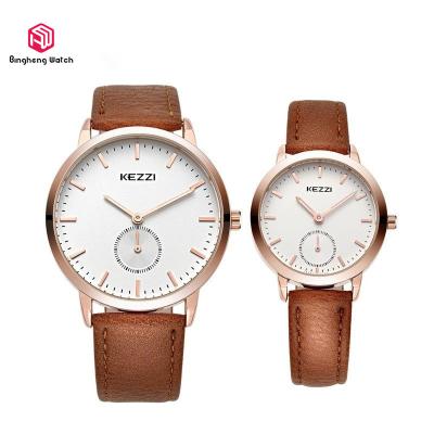 China Lover Couple Wrist Watches Japanese Quartz Movement Water Resistant for sale