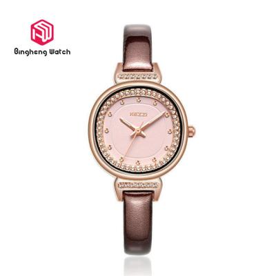 China Luxury Brown Leather Teenage Designer Watches With 17cm Band Length for sale