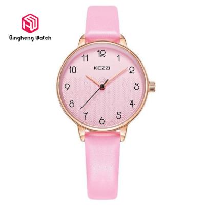 China De Riemhorloge van het Fahional Roze Leer, Oorzakelijke Waterdichte Tienermanierhorloges Te koop