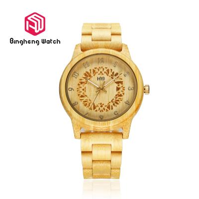 China Handmade Casual Unique Wooden Watches , Round Mens Wooden Wrist Watch for sale