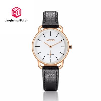 China Black Leather Strap Teenage Designer Watches With 34mm Dial Diameter for sale