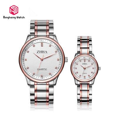 China reloj lleno impermeable del acero inoxidable de los 30M, relojes de lujo del regalo del negocio para los pares en venta