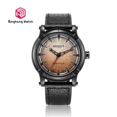 China Wolf Teeth Design Student Wrist Watch Genuine Leather Band Creative Gift For Men​ for sale