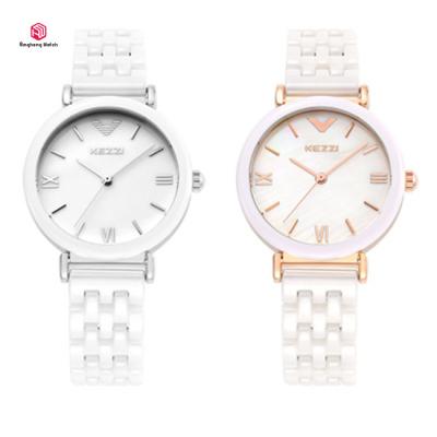 China Luxury Thin Dial Ceramic Wrist Watch Waterproof Eleagnt Quartz Movement for sale