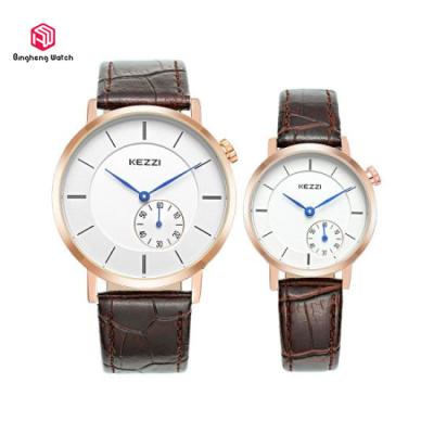 China Christmas Gift Fashion Brown Wrist Watch Japanese Quartz Movement For Lover for sale