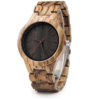 Cina Orologio giapponese alla moda del quarzo/orologi naturali di legno grande quadrante in vendita