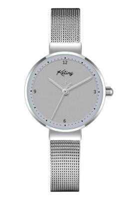 China Elegant Round Mesh Band Gift Quartz Ladies Wrist Watch Metal With IP Electroplating for sale