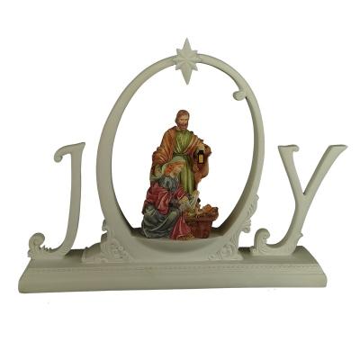 China Europe Christmas Home Decoration Letters LOVE/JOY/PEACE/FAITH/NOEL Nativity with LED Light for sale