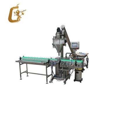 China High Quality Automatic Powder Filling Packing Machine Small Beverage Maker Direct Selling Powder Filling Line With Video for sale