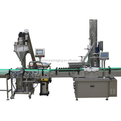 China Automatic Coffee Fine Powder Machine Filler Machine Food Powder Filling Capping Machines With Videos for sale